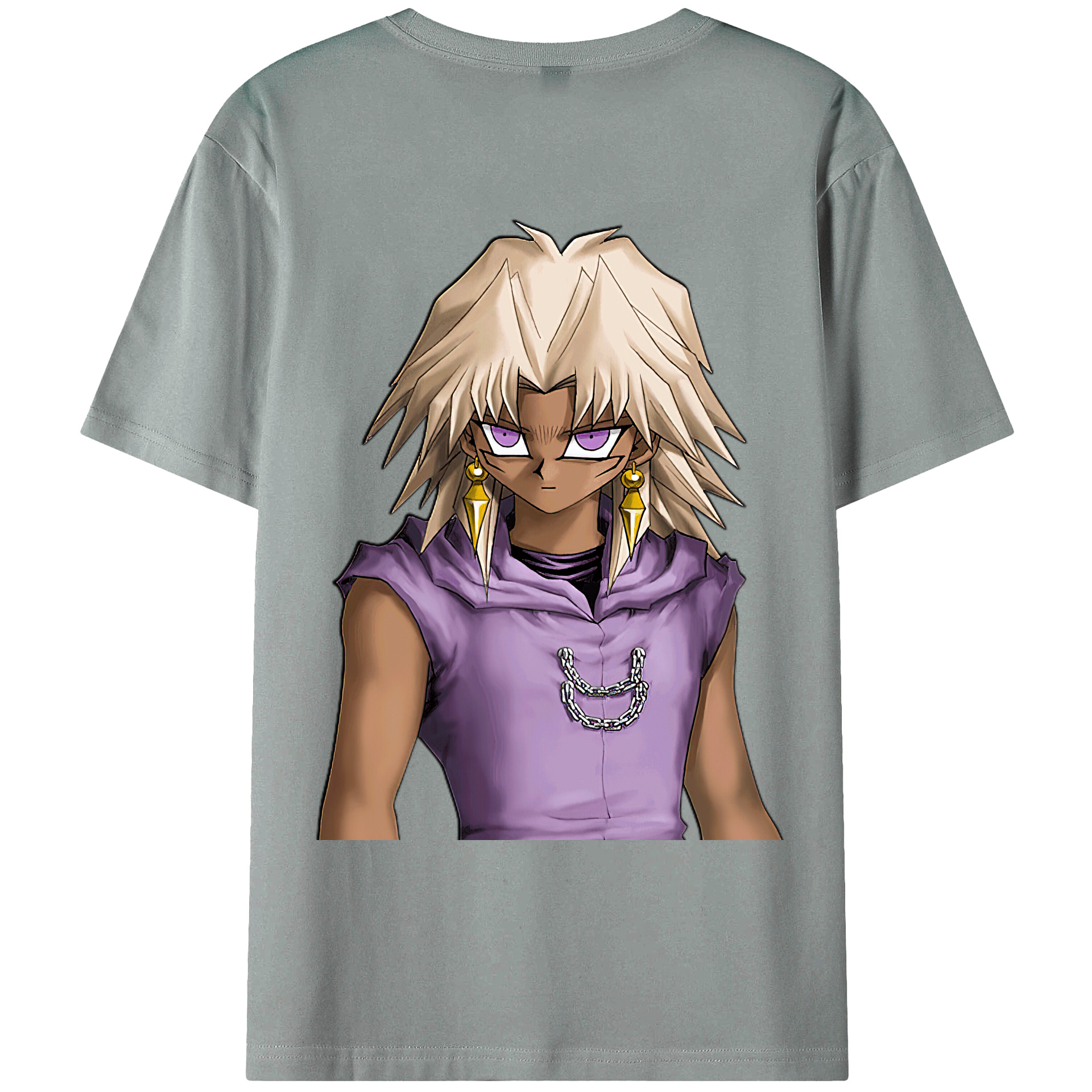 （画像用） 遊☆戯☆王 Yu-Gi-Oh! 綿100％ メンズ半袖Tシャツ（バックプリント） 通気性